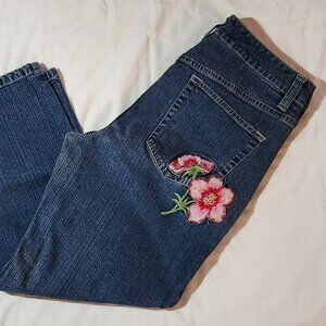 Tommy Hilfiger jeans sz 10 vintage embroidery ankle crop good condition